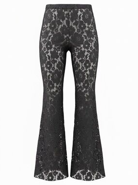 Black Lace Flared Pants